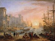 Claude Lorrain Seaport at Sunset (mk17) china oil painting reproduction